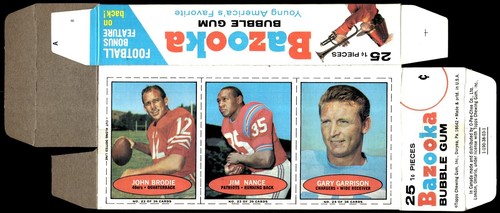 1971 Topps Bazooka Football Flat Boxes Set of 7 and CHOOSE 3 Cards per Box READ! - Picture 92 of 241