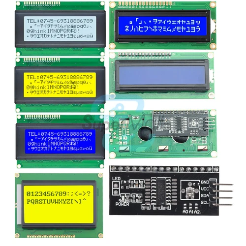 LCD 20x4 LCD1602/2004A I2C YELLOW/BLUE Display Module LED Backlight 5V Board
