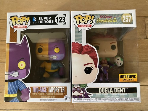 Funko Pop! DC Super Heroes - Two-Face Imposter #123 & Duela Dent #257 Exclusive