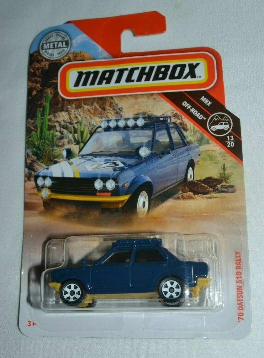 ★70 DATSUN 510 RALLY★ SG DIECAST EXPO’18 2018 MATCHBOX MBX OFF ROAD - ' 70 DATSUN 510 RALLY BLUE 13/20 | eBay