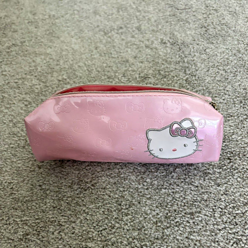 Hello Kitty Pink Zipper Makeup Bag / Cosmetic Pouch Case