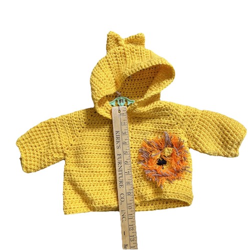 Set maglione bambino all'uncinetto abbinato imbottito leone amigurumi Giappone vintage MCM LEGGI - Foto 7 di 15