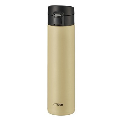 Tiger Thermos Water Bottle 600ml One Touch Lightweight MKA-K060CK Beige