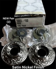 Baldwin Estate Rose 5003-150 Satin Nickel Finish Pair (2) Handle Trim Ring NOS