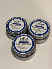 3 CREMO Cooling Beard and Scruff Cream 4 oz Iced Citron and Driftwood