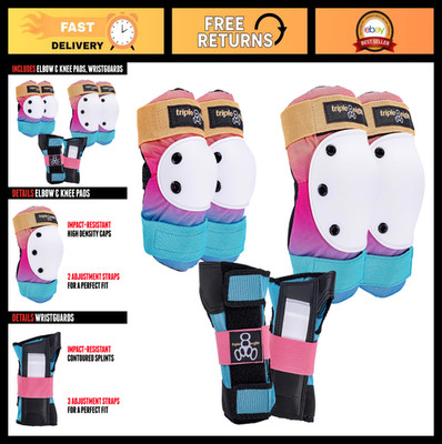 3-Pack Protective Pad Set for Skateboarding, Inline Skating, Roller Skating & Bi