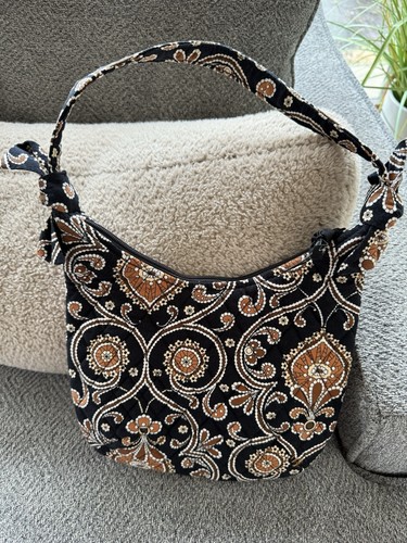 Vera Bradley Olivia Purse In Retired Cafe Latte Pattern Quilted Shoulder Bag - Picture 4 of 9