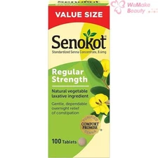 Senokot Regular Strength Natural Vegetable Laxative 100 Tablets New In Box