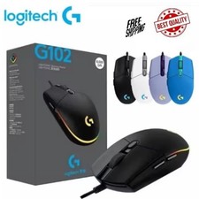 Logitech G102 Mouse USB Wired Gaming Mouse 8000 DPI Rainbow Optical Effect Scren