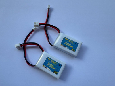 2pcs Losi 1/24 Micro-B Buggy 350mAh 7.4V 50C LiPo Battery SPMX-1090 LOS00007T1