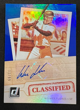 WILMER FLORES 2021 Panini Donruss Classified Signatures Blue #CS-WF AUTO #11/99