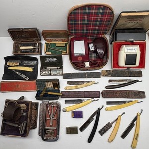 Vintage Shaving Razors & Accessories (Lot of 16) Bundle - FOR PARTS / SOLD AS IS