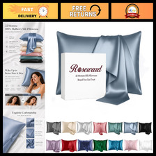 Natural Mulberry Silk Pillowcase 22 Momme Standard Size 20"x26" for Hair  Skin,