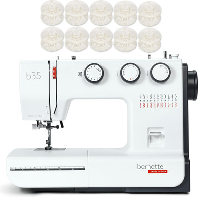 B35 Sewing Machine: 23 Stitches, 1-Step Buttonhole & 10 Free Bobbins