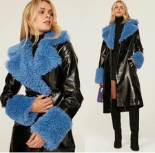 Love Whit Street Style Sherpa Collar Midi Coat