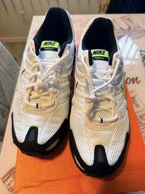 Nike Air Max Torch 4 Men's Low Top Lace-Up Sneakers White Volt Black CK0061-100