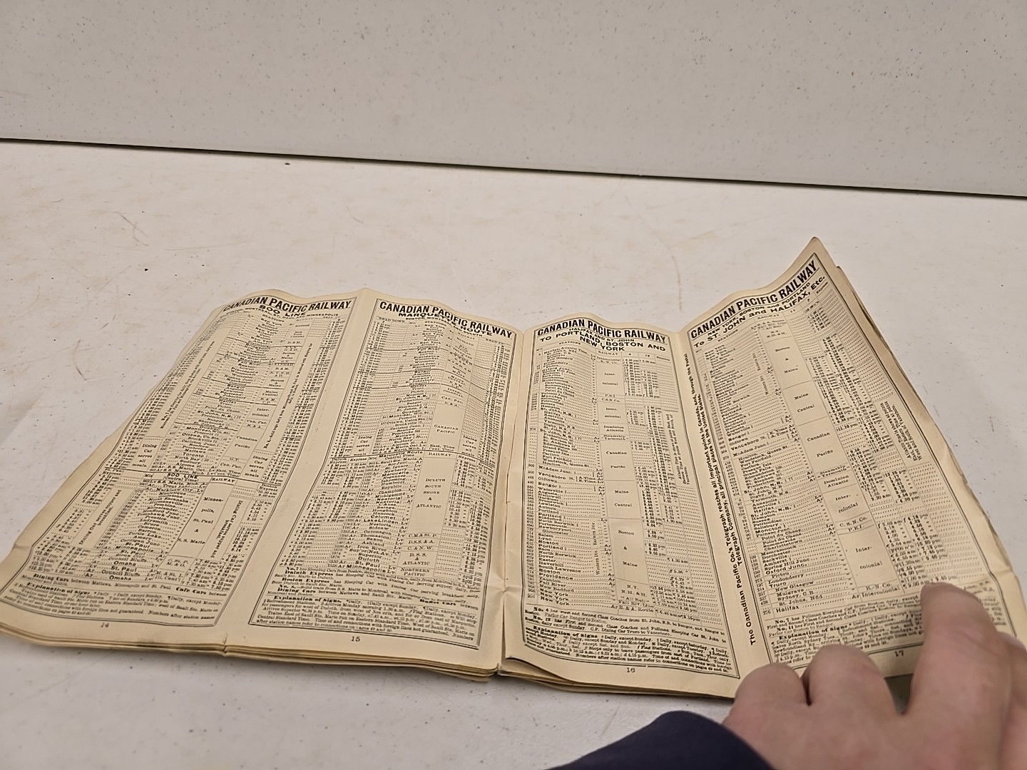Antique Jan 1906 Canadian Pacific Railway Intercontinental Railroad Time Table