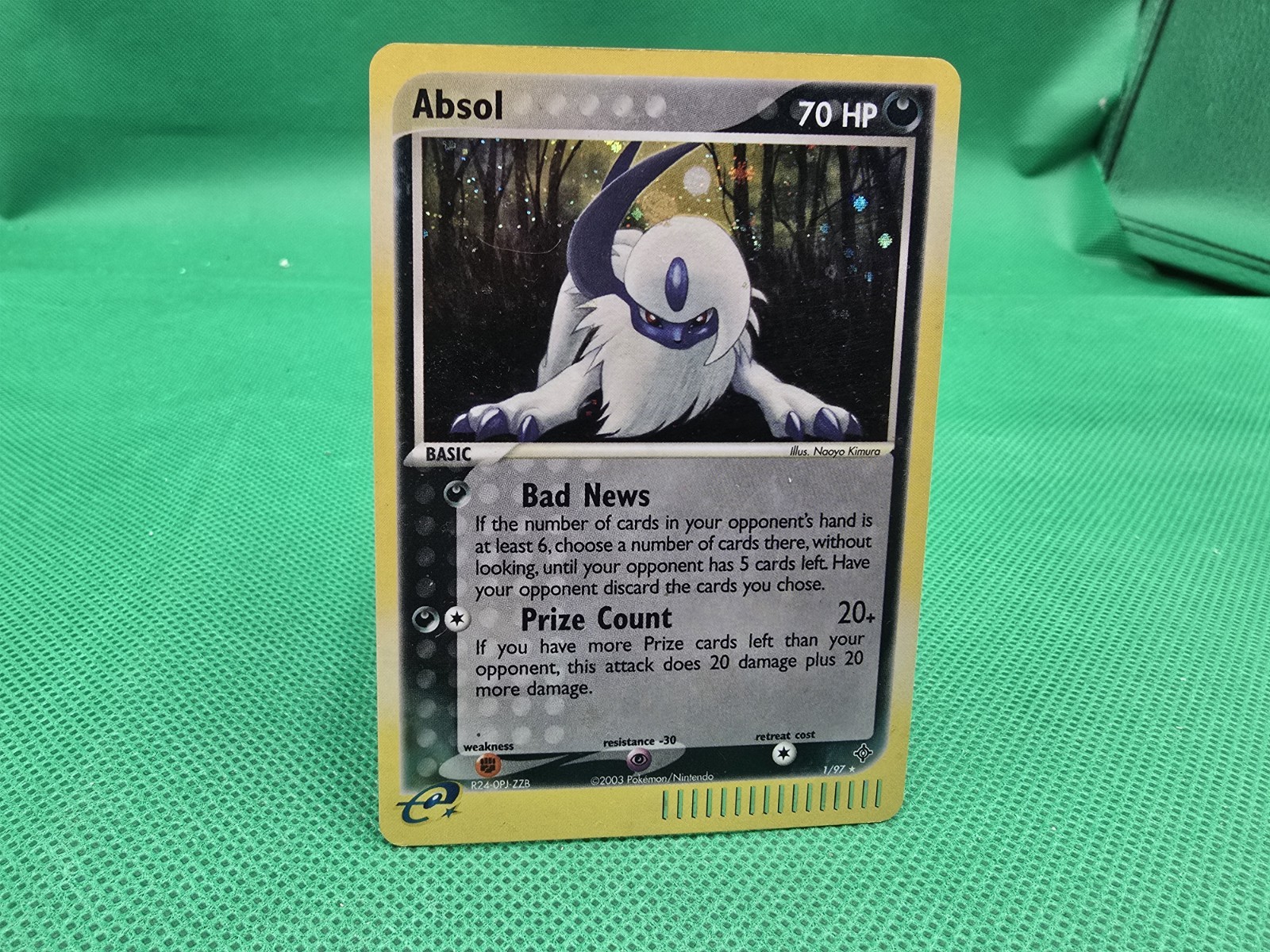 Pokemon TCG 2003 Absol 1/97 Dragon Holo Rare Moderately Played