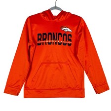 Denver Broncos Sweatshirt Boys 14 Orange NFL Football NFL Team Apparel Hoodie