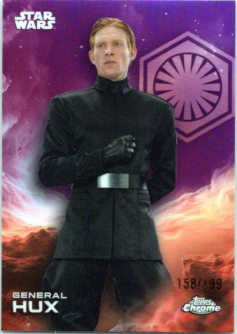 General Hux #HF-50 Star Wars 2025 Topps Chrome HothFractor Blue FrozenFractor trading card — raw and PSA graded price guide