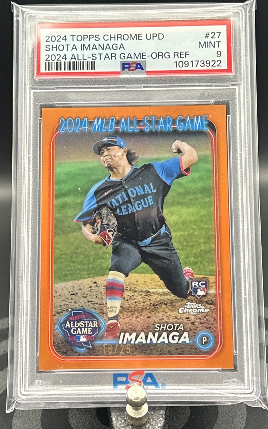 2024 Topps Chrome Upd- All-Star Game Orange Refractor #121 Shota Imanaga /25 RC
