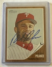 Signed Placido Polanco 2011 Topps Heritage #146 Philadelphia Phillies Autograph