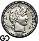 1910-D Barber Dime Choice AU++/Unc Scarcer Date