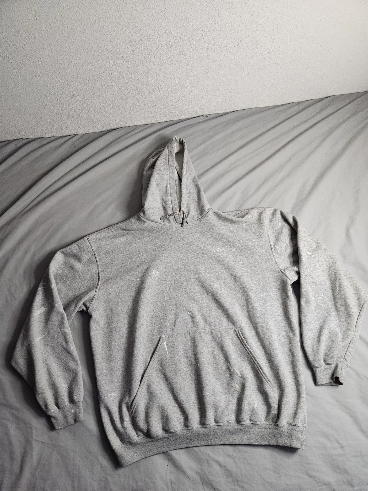Vintage Carhartt Midweight Hoodie Sweatshirt Mens Size XL Gray Western K121 HGY