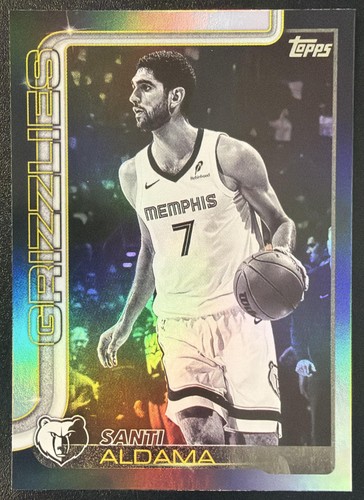 Santi Aldama – 2025-26 Topps Basketball · Base Cards I Blackout Variation #187 Santi Aldama