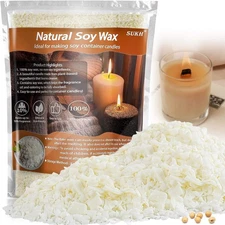 Soy Wax for Candle Making - Natural Soy Wax Flakes for DIY Scented Candles, Bulk