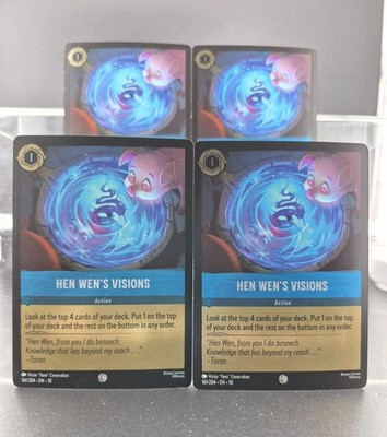 Disney Lorcana Hen Wen's Visions 161/204 Whispers in the Well 4 Cards Foil