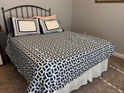 Pottery Barn Navy White Full Queen Duvet Cover Only — photo 1