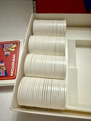 Winston Poker Set Vintage 1993 Winston Tobacco - 2 Decks of Cards & 200 Chips - Picture 8 of 18
