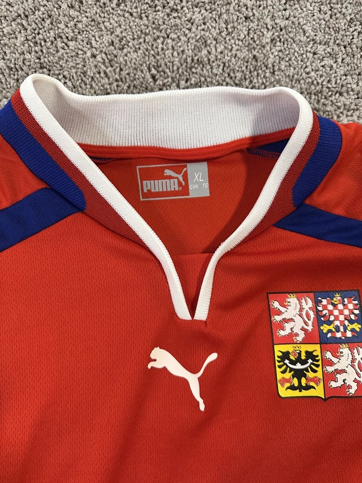 CZECH REPUBLIC 2000/2001 HOME FOOTBALL SHIRT PUMA SIZE XL AUTHENTIC  - Image 3 of 4