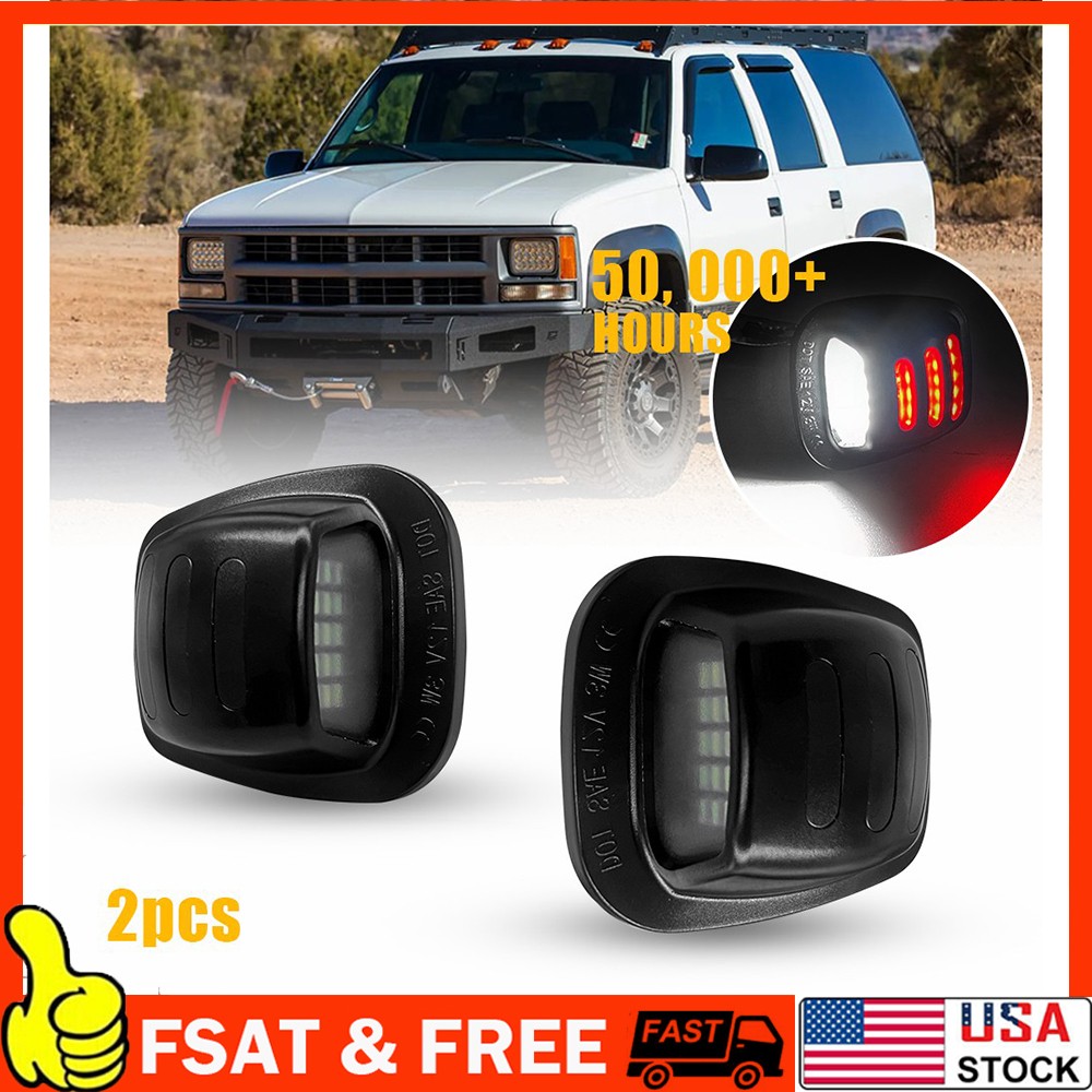 Tube LED License Plate Tag Light For 88-00 Chevy GMC C/K 1500 2500 3500 1-10Set