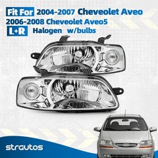 For 2004-2007 Chevy Aveo 2006-2008 Aveo5 Halogen Headlights Left Right W Bulbs