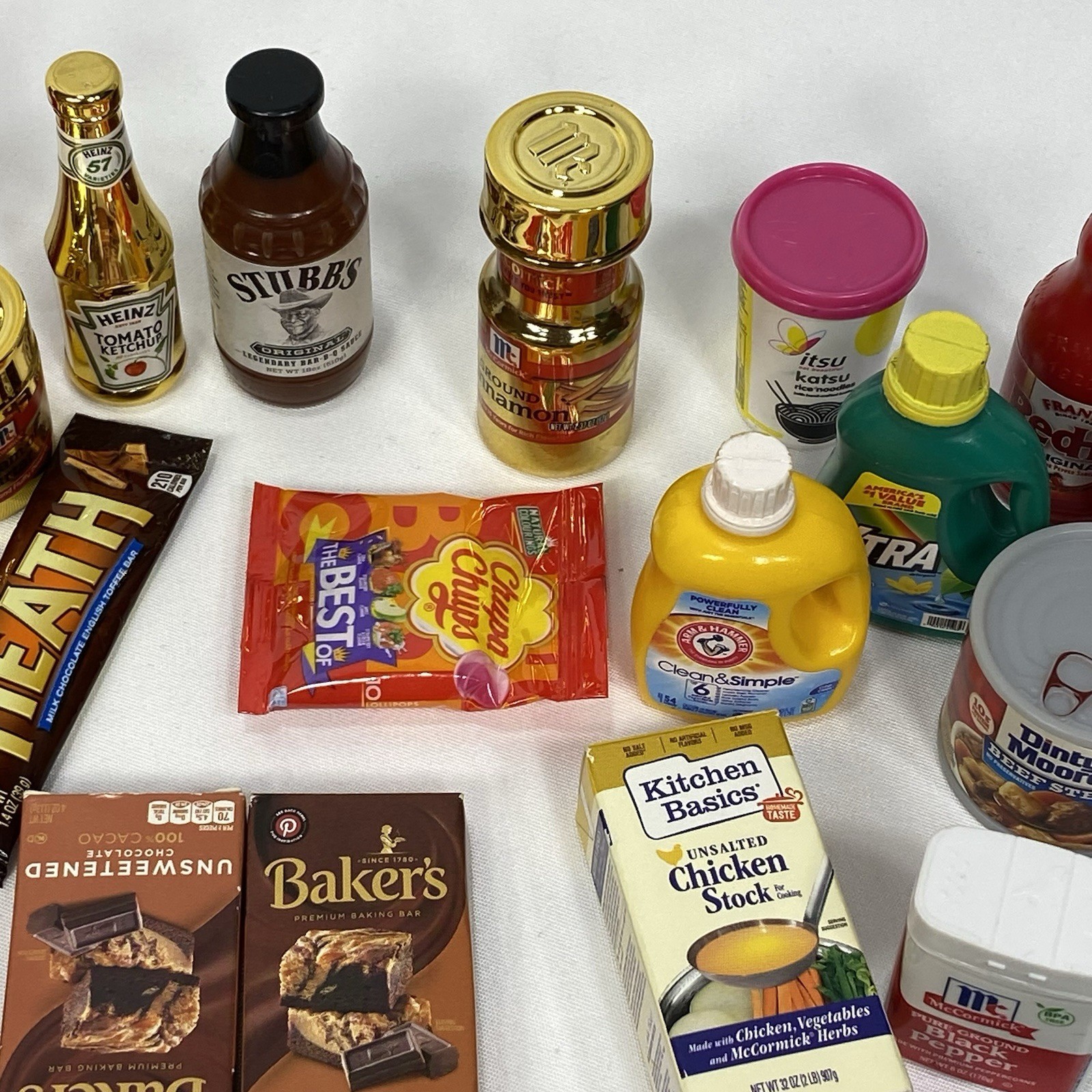 Zuru Mini Brands Toy Lot Of 72 Pieces Food Shopping Baskets Bags Some Duplicates