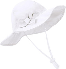 UPF 50 Sun Protection Wide Brim Baby Girl Sun Hat Cute Summer Beach Baby Sun Ha