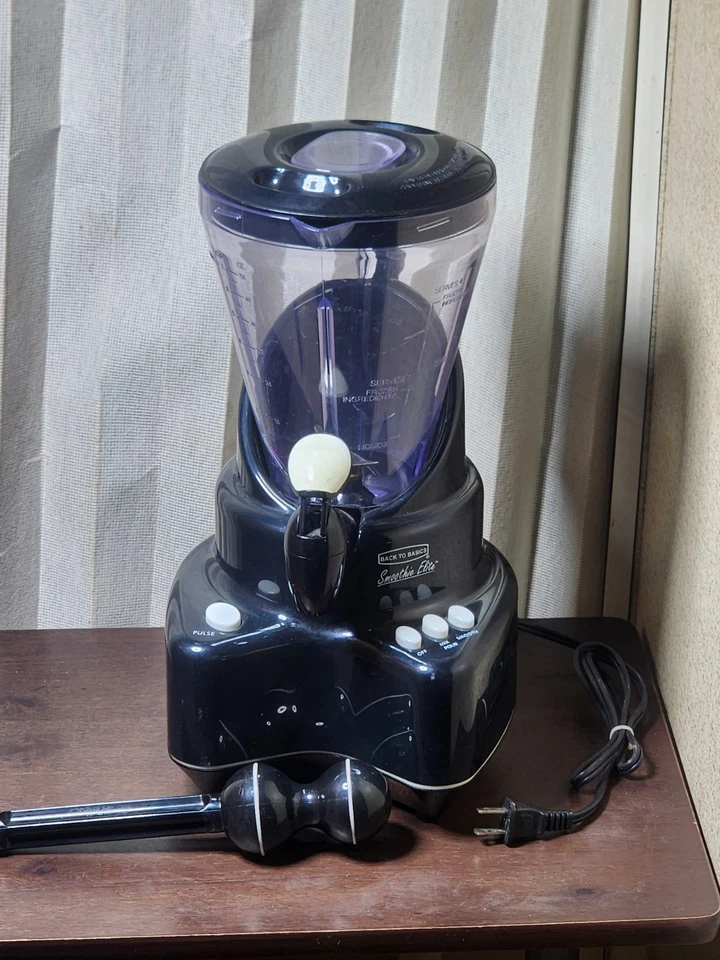 Back To Basics Smoothie Elite SE 2000 Tested Works Black Complete Set 120vac - Image 2 of 4