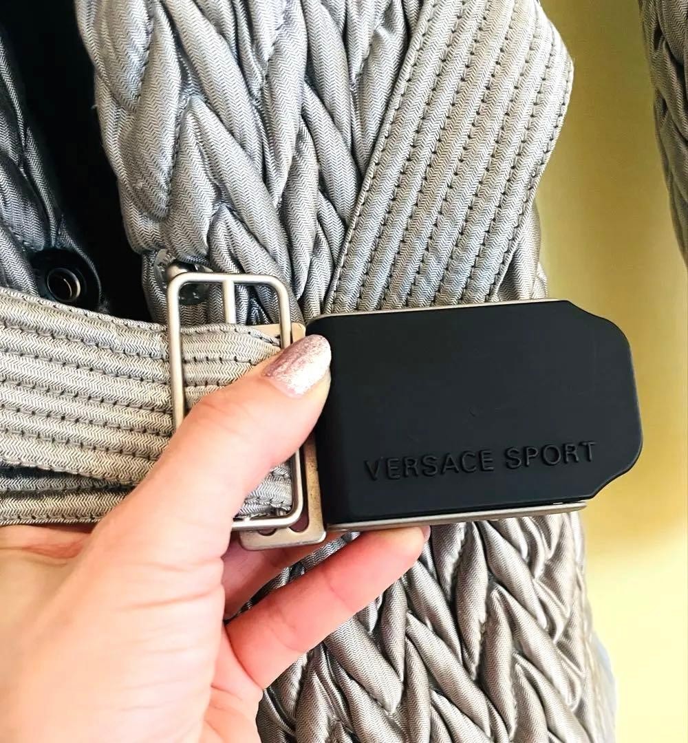 VERSACE SPORT Jacket Gray with Belt Stylish Used Valid Price Over ¥200,000 thumbnail 7