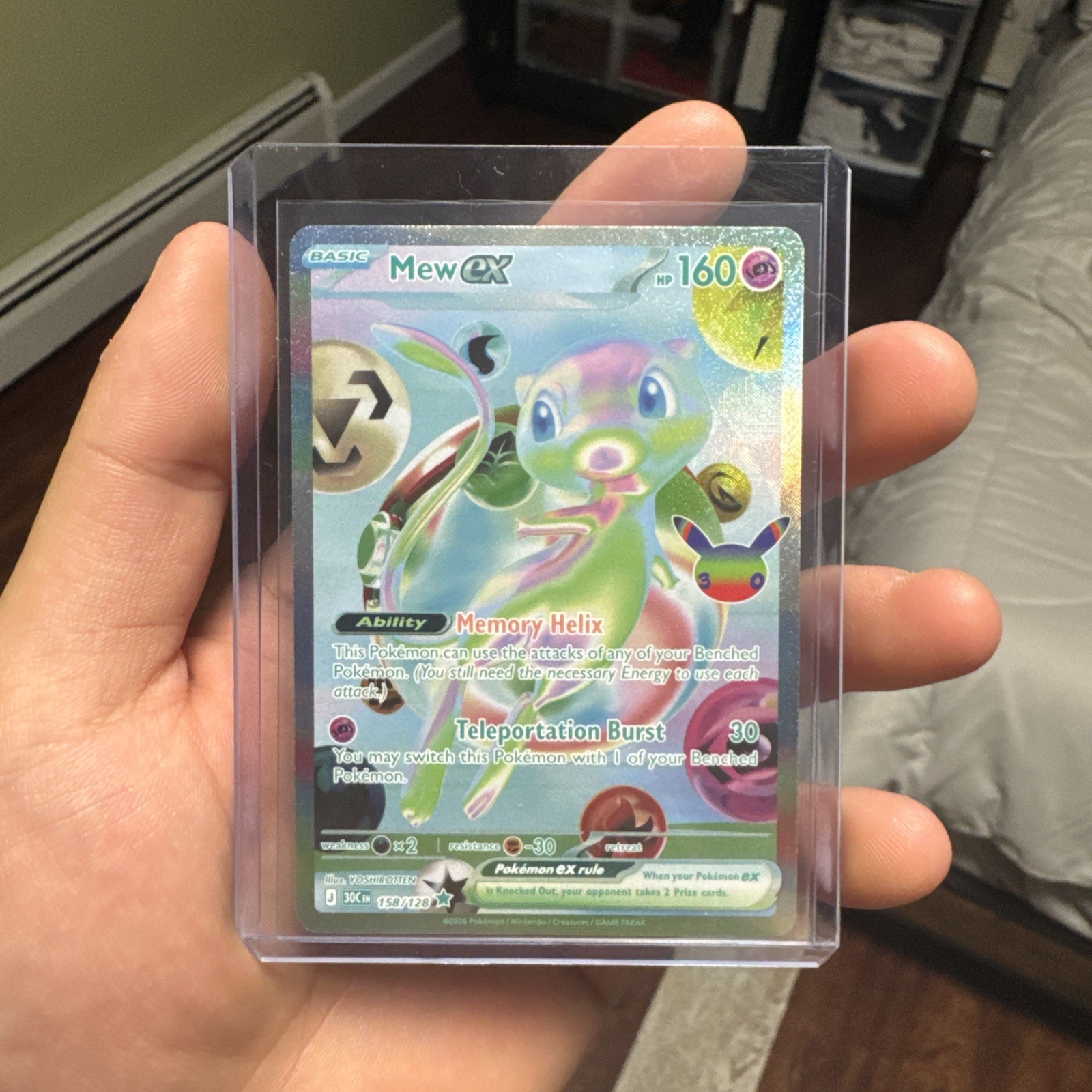 Mew Ex 158/128 FUR Futuristic Rare - Pokemon TCG: 30th Celebration - English NM