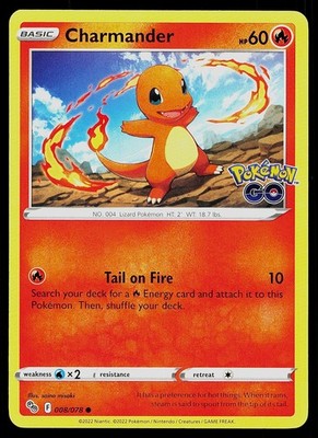 Pokemon Card Pokemon GO Charmander 008/078 Common | eBay