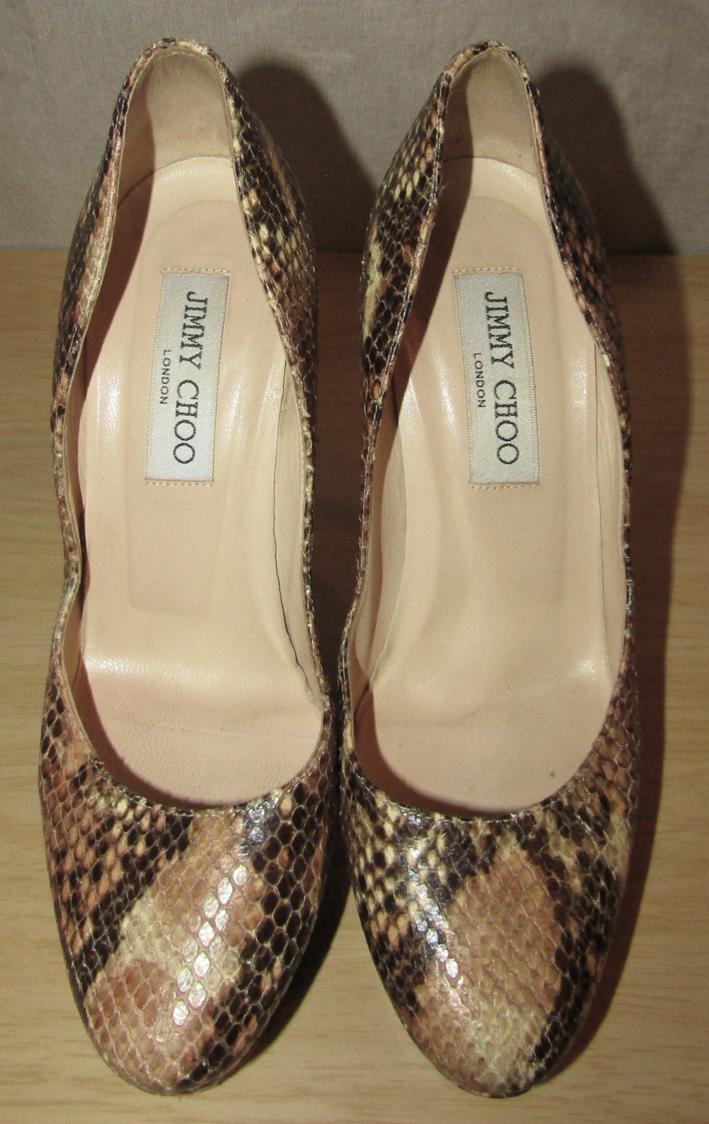 EUC Jimmy Choo Python Snakeskin Platform Heels Pu… - image 8