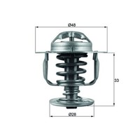 Thermostat KüHlmittel Mahle TX 110 82D FüR VW Daihatsu Taro Rocky Soft Top Copen