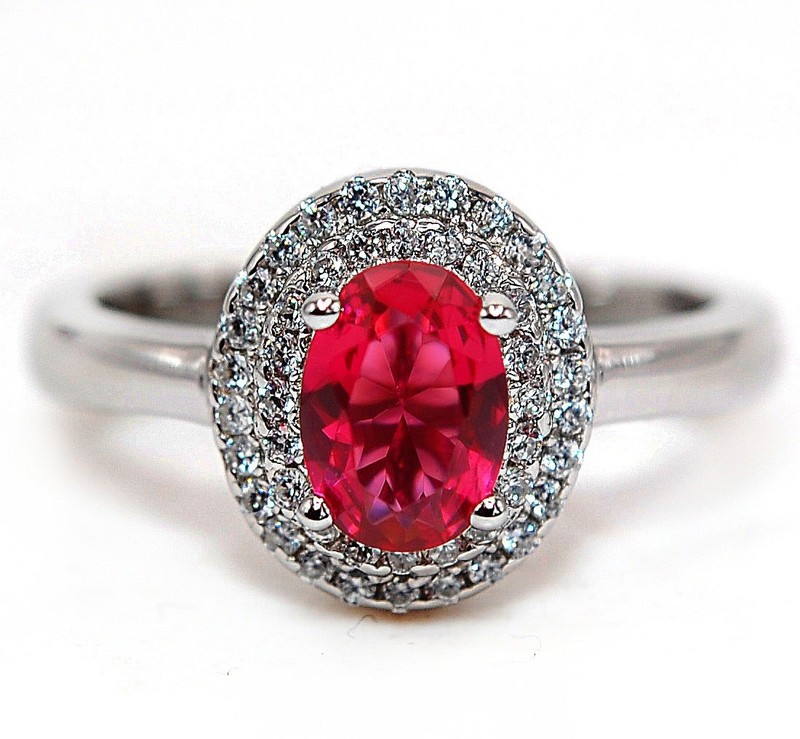 1CT Heat Treated Rubellite Tourmaline 925 Sterling Silver Ring Sz 6 QQ2-3