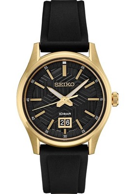 SEIKO SUR560P1 SUR560 Men Quartz,Dark Dial,Stainless,Strap,Sapphire,Date,100m WR