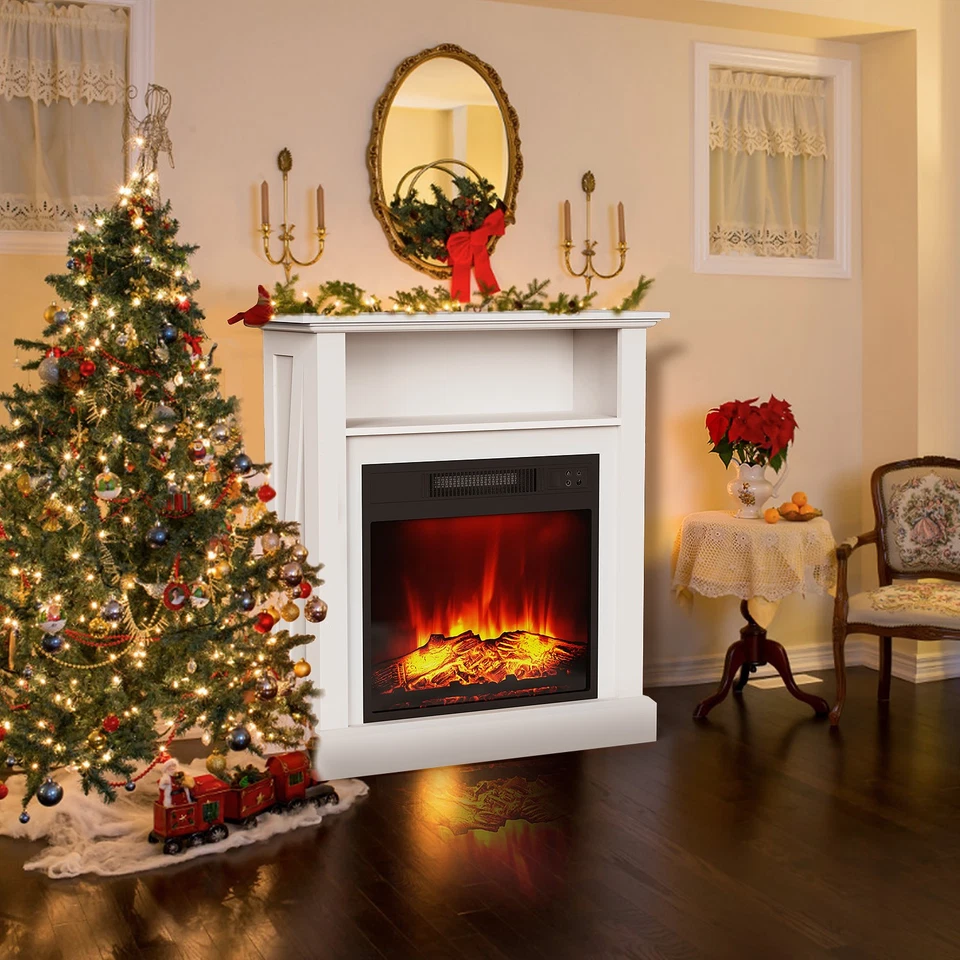 Electric Fireplace Electric Fireplace 2000W LED Flame With LED Flame Effect Time White - Image 2 of 4