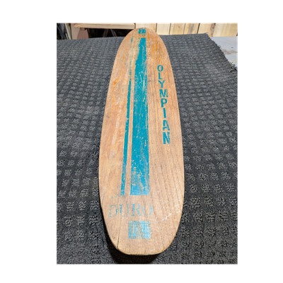 Olympian Duro Vintage  Skateboard Wood Deck Brown/Blue