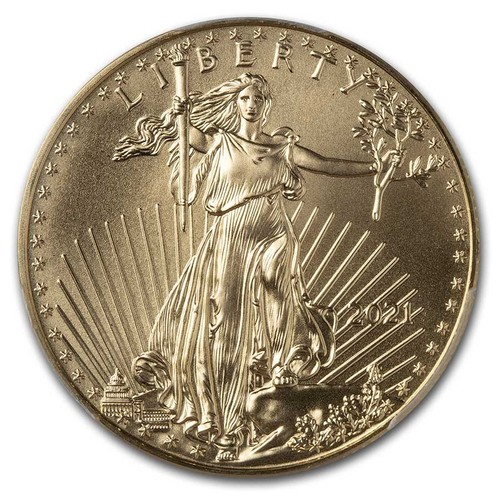 2021 1/2 oz American Gold Eagle (Type 1) MS-70 PCGS (FS®) - Picture 2 of 3