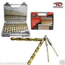 30pc Hex Shank Titanium Drill Bit Set (Quick Change)